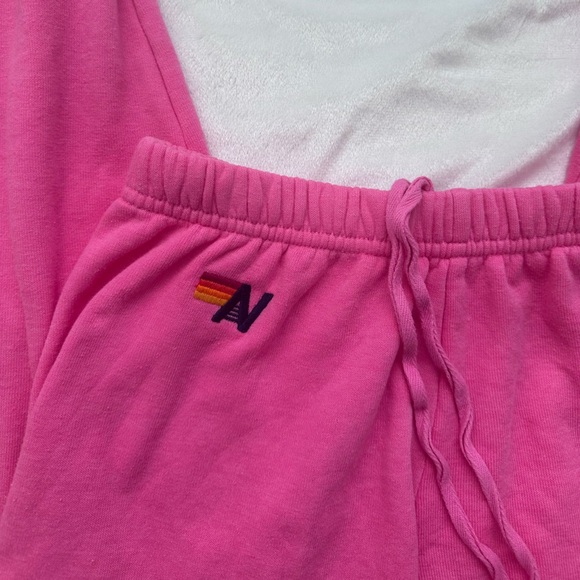 Aviator Nation Hot Pink Women’s 5 stripe sweatpant joggers  Size XS - Picture 3 of 9